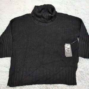 Cyrus Sweater Womens‎ S Black Waffle Oversized Soft Comfort Casual Career New